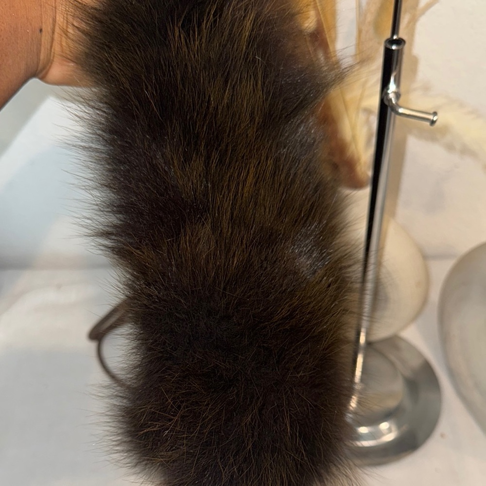 Authentic Junko Shimada Chic Brown Fur Tote Bag - Picture 7 of 10